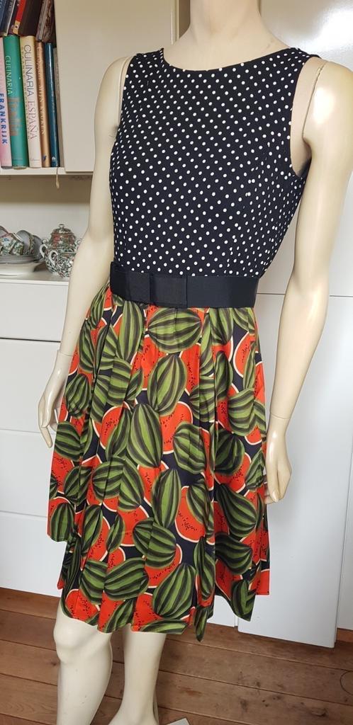 jurk Marccain NIEUW ww 679,00 meloen dessin polka dots, Kleding | Dames, Jurken, Nieuw, Maat 42/44 (L), Overige kleuren, Knielengte