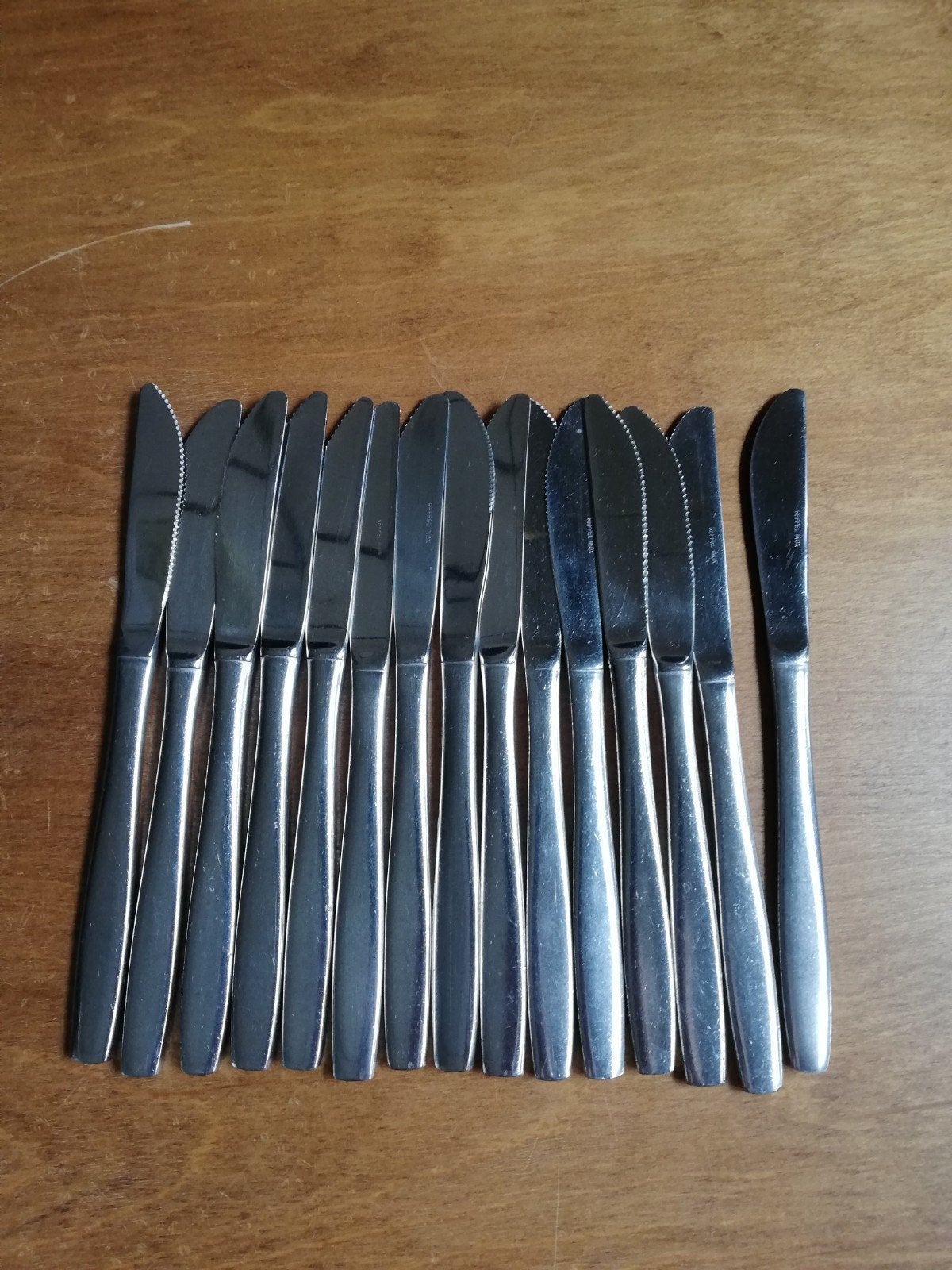 Rvs messen reppel inox (set van 15 stuks), Ophalen of Verzenden, Rvs of Chroom