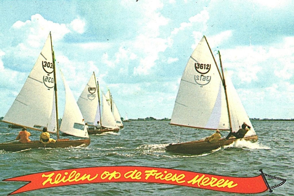 984106 Friesland _Zeilboot Gelopen met Postzegel, Ophalen of Verzenden, 1980 tot heden, Gelopen, Friesland
