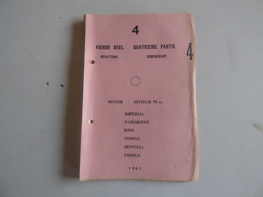 FLANDRIA DEEL 4 ONDERDELENLIJST 1961, Fietsen en Brommers, Ophalen of Verzenden, Gebruikt