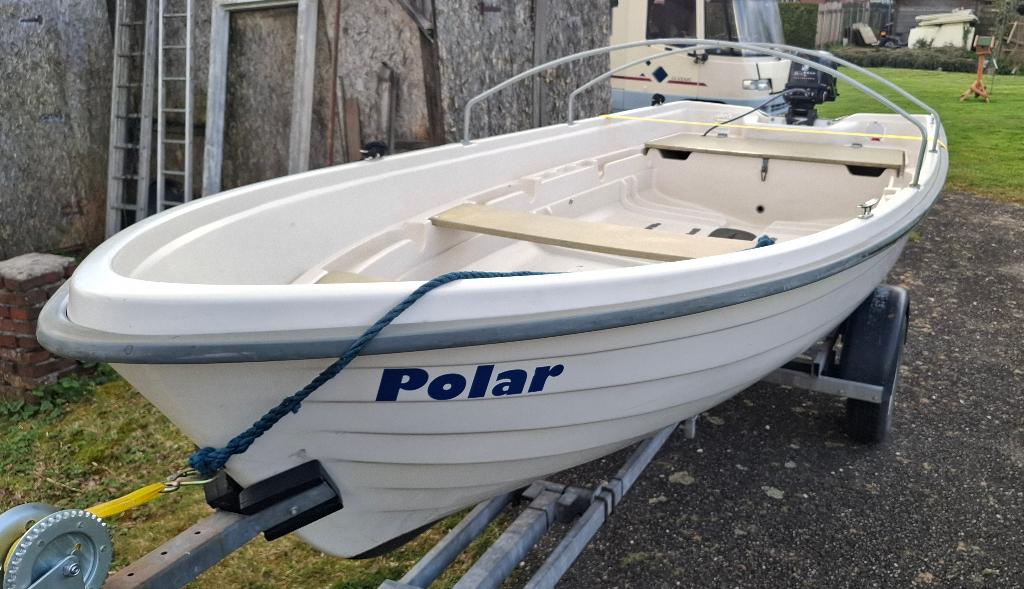 Terhi 440 met Mercury 4-takt en Damco Trailer, Watersport en Boten, Ophalen, Overige merken, Tot 10 pk, 35 cm