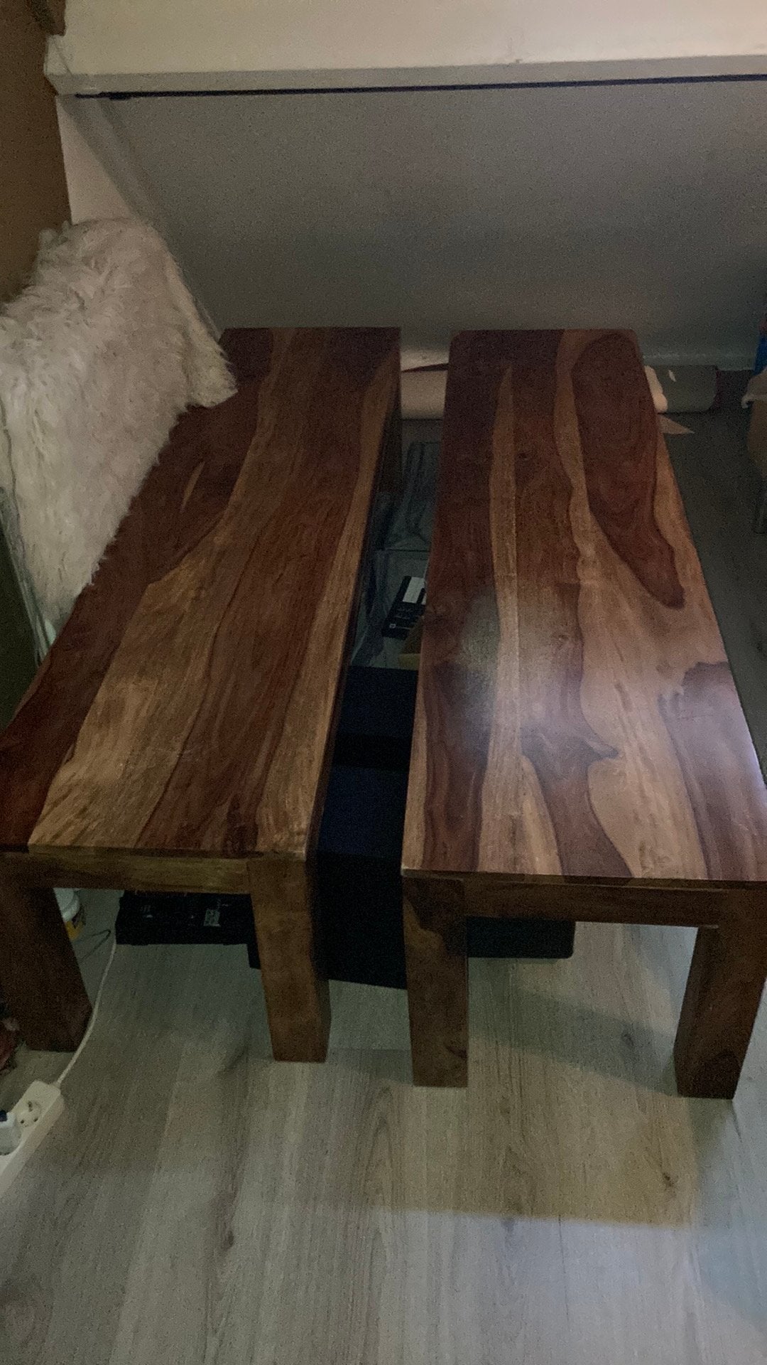 Eetkamerbank 2x met kussenhoes, Ophalen, Gebruikt, Minder dan 75 cm, 150 tot 200 cm