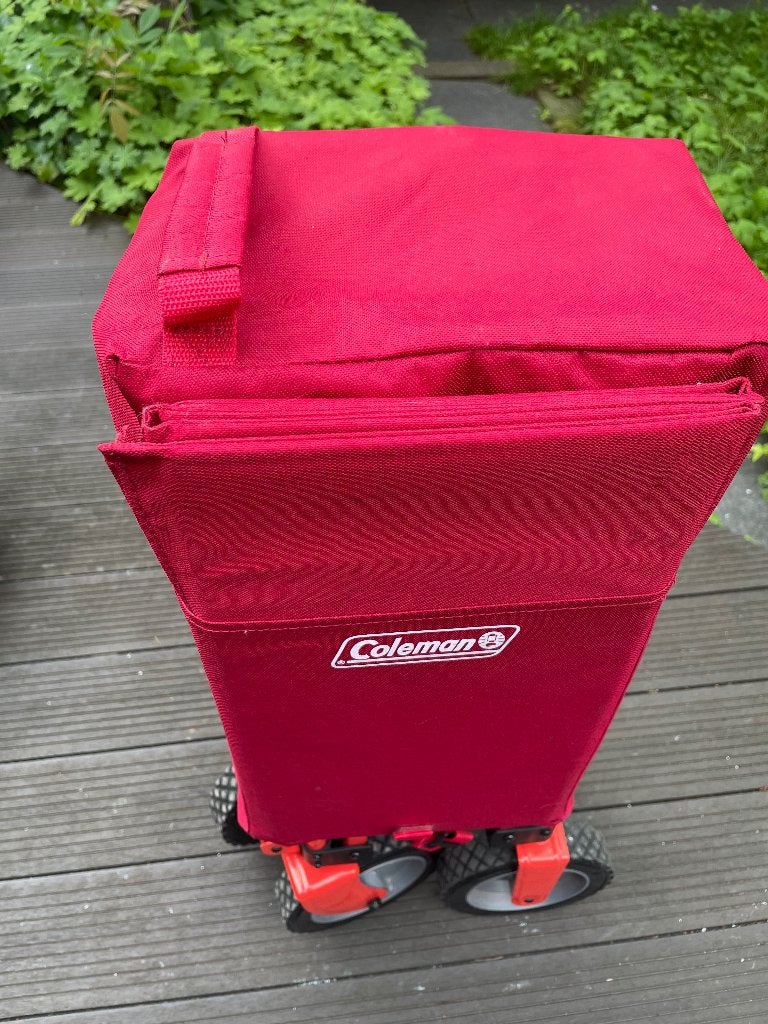 Coleman bolderkar rood, Caravans en Kamperen, Bolderkarren, Ophalen, Opvouwbaar, Zo goed als nieuw