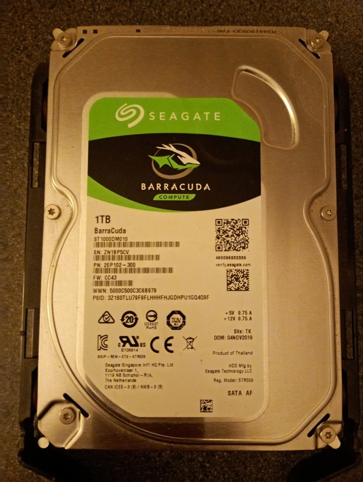 Seagate Barracuda 1TB 3.5 inch HDD, Computers en Software, Ophalen of Verzenden, 1TB, Desktop, Seagate