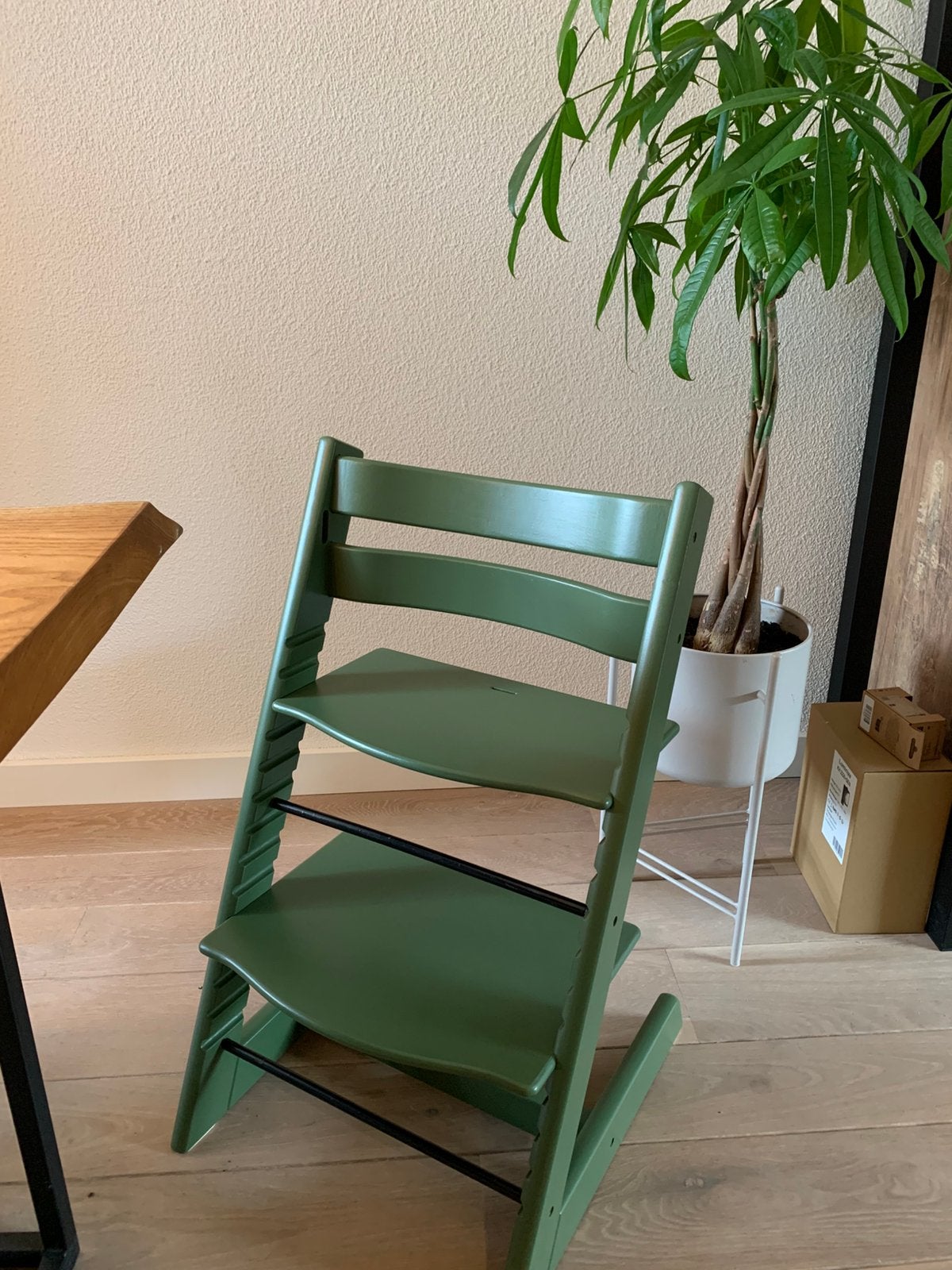Stokke Tripp Trapp donkergroen | Past met newbornset, Ophalen, Zo goed als nieuw, Meegroeistoel