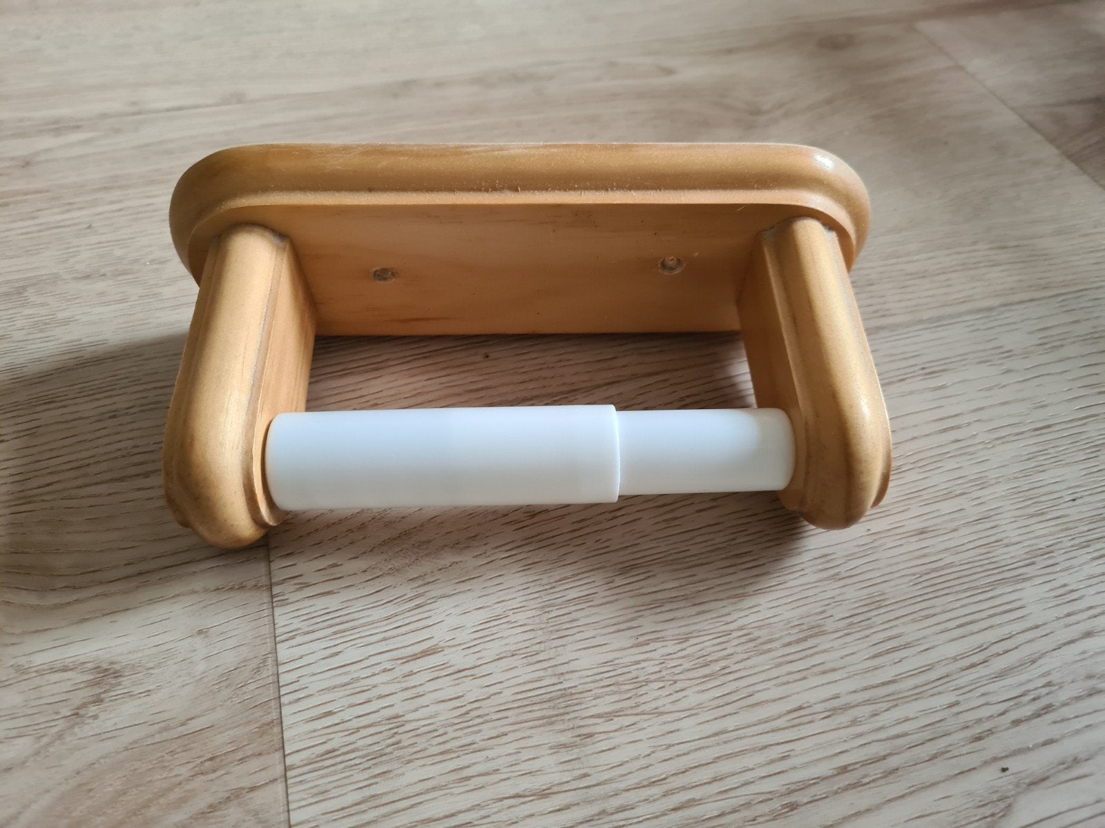 Houten WC rolhouder, Ophalen of Verzenden, Gebruikt, Toilet