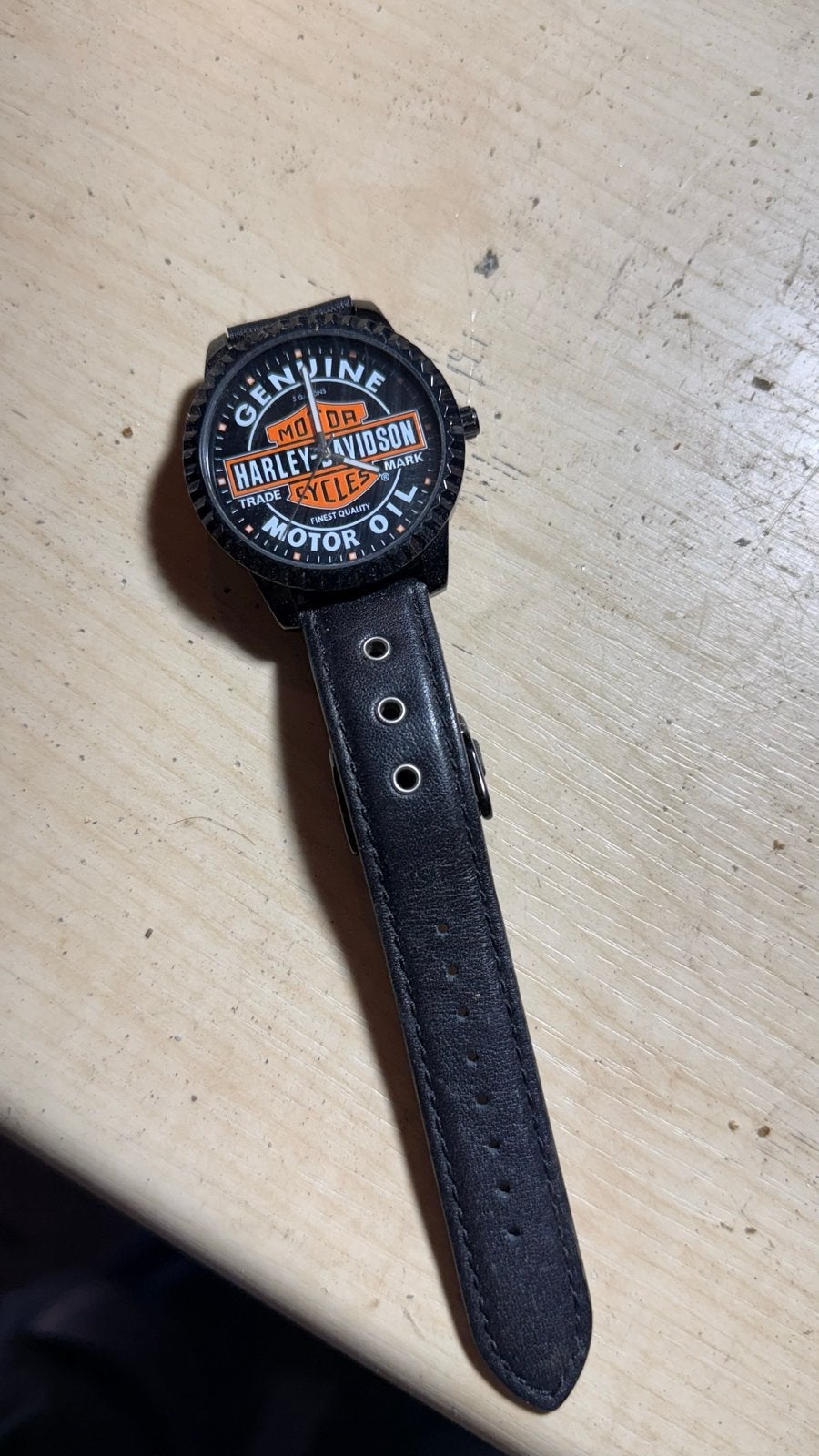 Harley Davidson Horloge - Nieuw (zonder doos), Overige merken, Overige materialen, Leer, Polshorloge