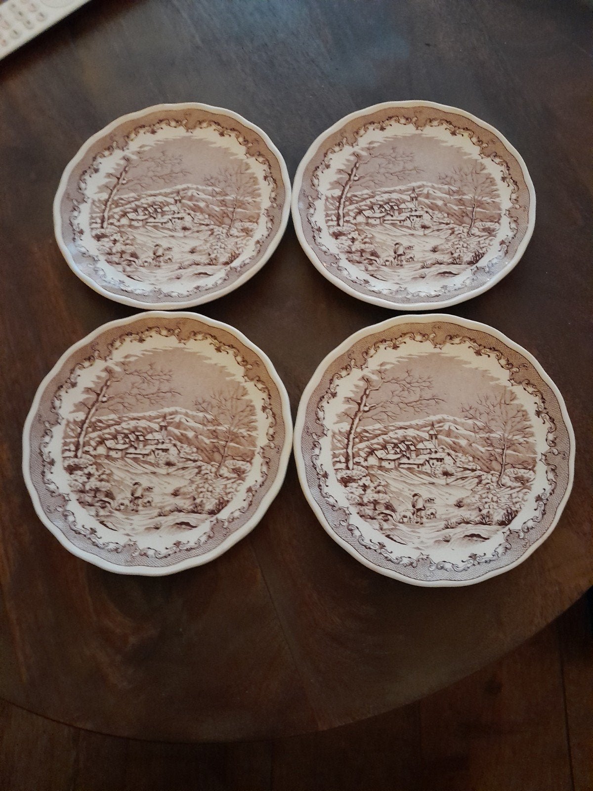 4 Vintage "Swiss Landscape" borden - Made in Italy, Ophalen of Verzenden