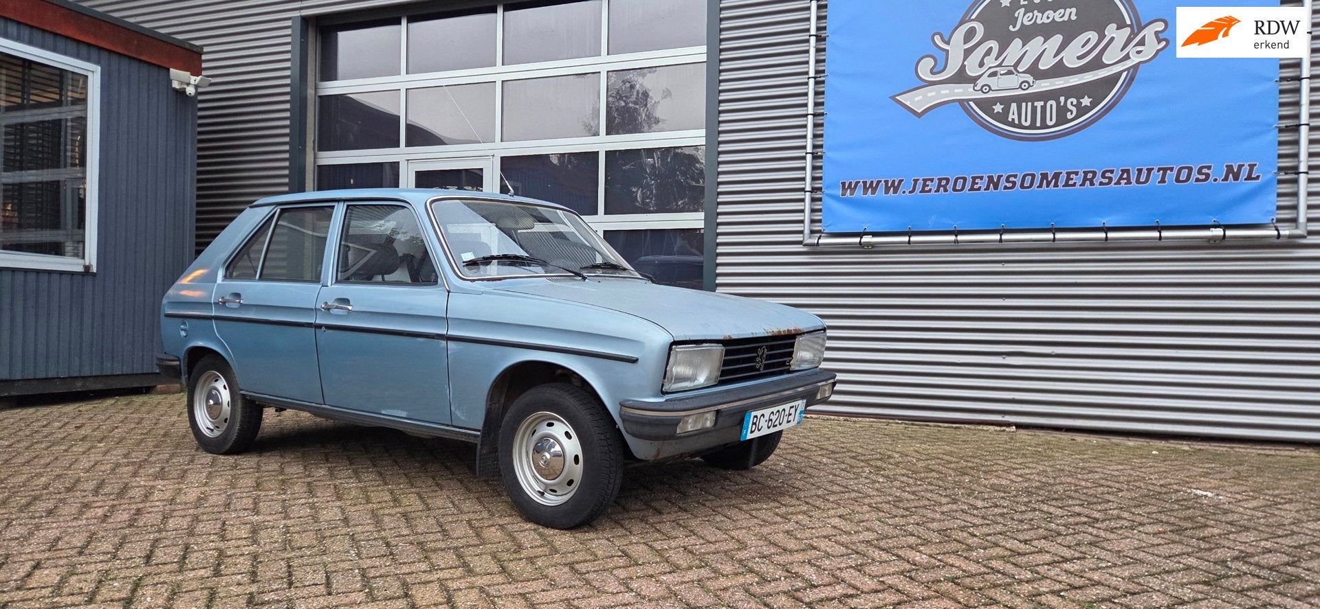 Peugeot 104 GL 1.1, Auto's, Voorwielaandrijving, Blauw, Origineel Nederlands, Bedrijf