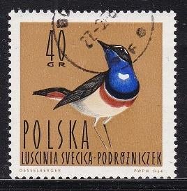 876 - Polen michel 1491 gestempeld , blauwborst witte stern, Verzenden, Polen, Gestempeld