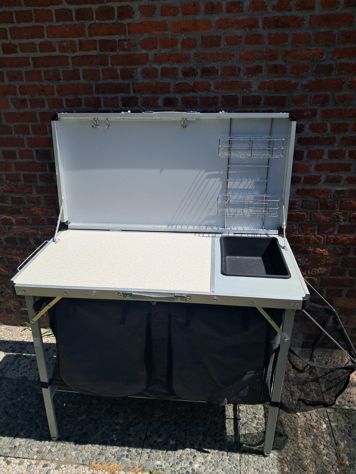 Hypercamp Campingkeuken met opbergruimte en wasbak, Ophalen, Gebruikt