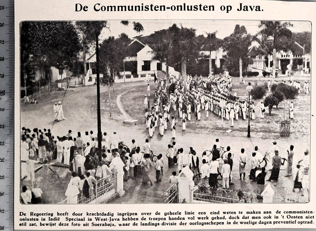 Leger Indië 1927;  communisten onlusten op Java (soerabaja), Verzamelen, Verzenden, Voor 1940, Gebruikt, Overige onderwerpen