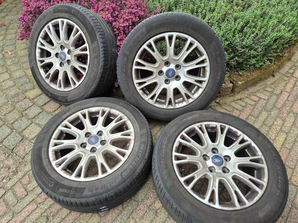 Ford Focus aluminium velgen met Michelin banden, Auto-onderdelen, Ophalen of Verzenden, 16 inch, Zomerbanden