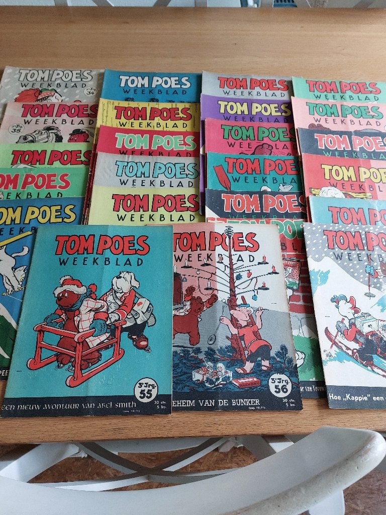 Tom Poes weekblad. Nummers 34 t/m 57, derde jaargang 1950., Gelezen, Marten Toonder, Complete serie of reeks, Ophalen of Verzenden