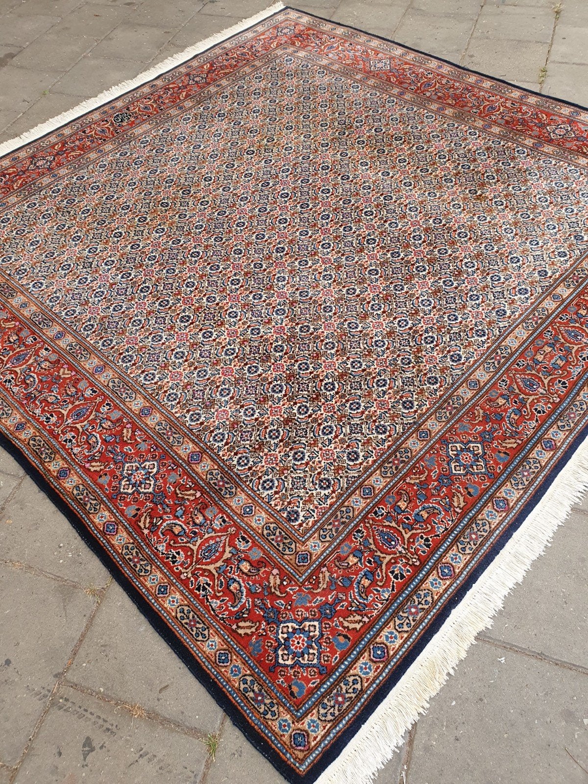 Perzisch tapijt Moud 215x205 cm., Moud, 200 cm of meer, Ophalen of Verzenden, Zo goed als nieuw