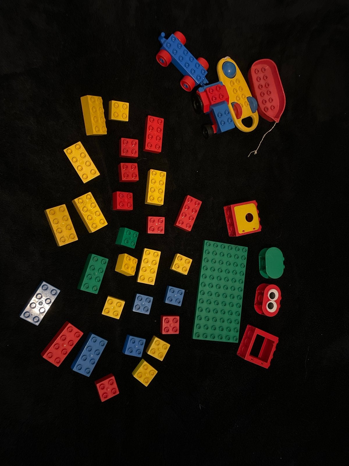 37 stuks Duplo met tractor, aanhanger en bootje, Kinderen en Baby's, Speelgoed | Duplo en Lego, Ophalen of Verzenden, Gebruikt