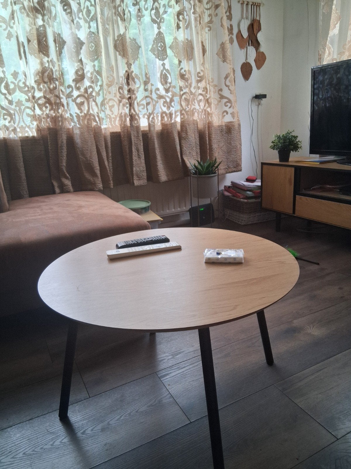 Salontafel, Ophalen, 50 tot 100 cm, Rond, Tot twee personen