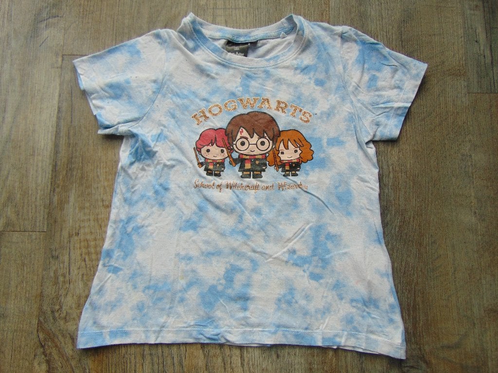 Harry Potter T-shirt Hogwarts blauw maat 134 shirt, Gebruikt, Meisje, Ophalen of Verzenden, Shirt of Longsleeve