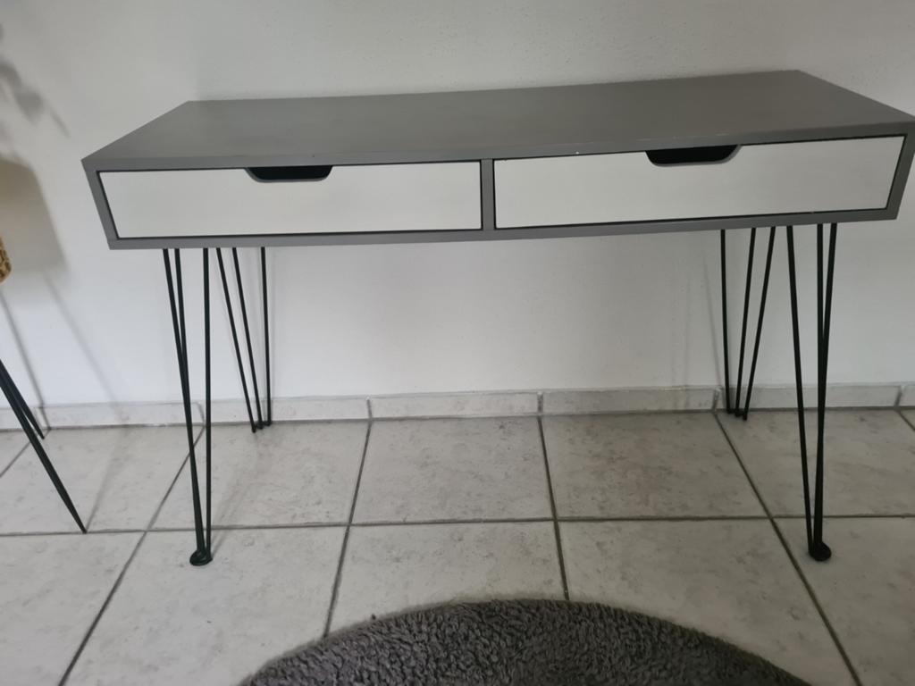 Modern bureau / sidetable met 2 lades, Huis en Inrichting, Ophalen, Zo goed als nieuw