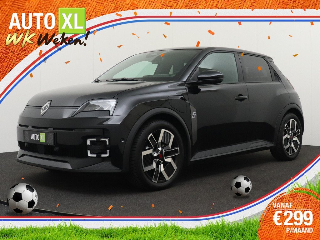 Renault 5 RS-Line 150 PK 52 kWh 410 KM WLTP Full Options Goo, Auto's, Renault, Stof, Gebruikt, Zwart, Automatische klimaatregeling
