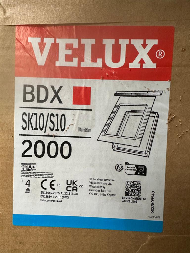 Velux geïsoleerde opstand BDX voor SK10/S10 dakraam, 80 tot 120 cm, 120 tot 160 cm, Ophalen of Verzenden, Zo goed als nieuw