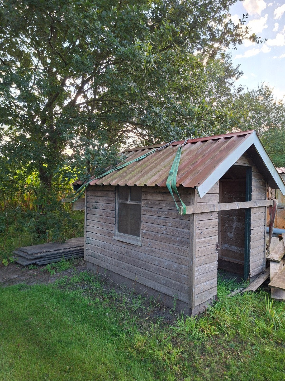 Houten hokje te koop - 2.50 bij 2 meter, Tuin en Terras, Ophalen, Gebruikt, Hout, Overige typen