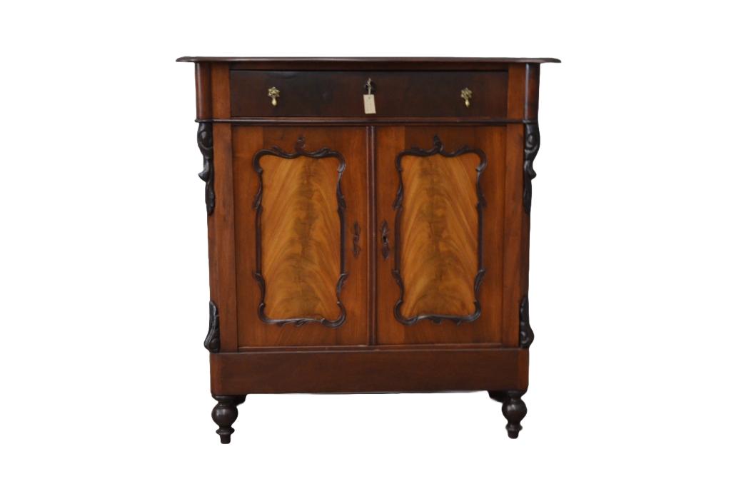 Antieke biedemeier mahonie commode, Ophalen of Verzenden