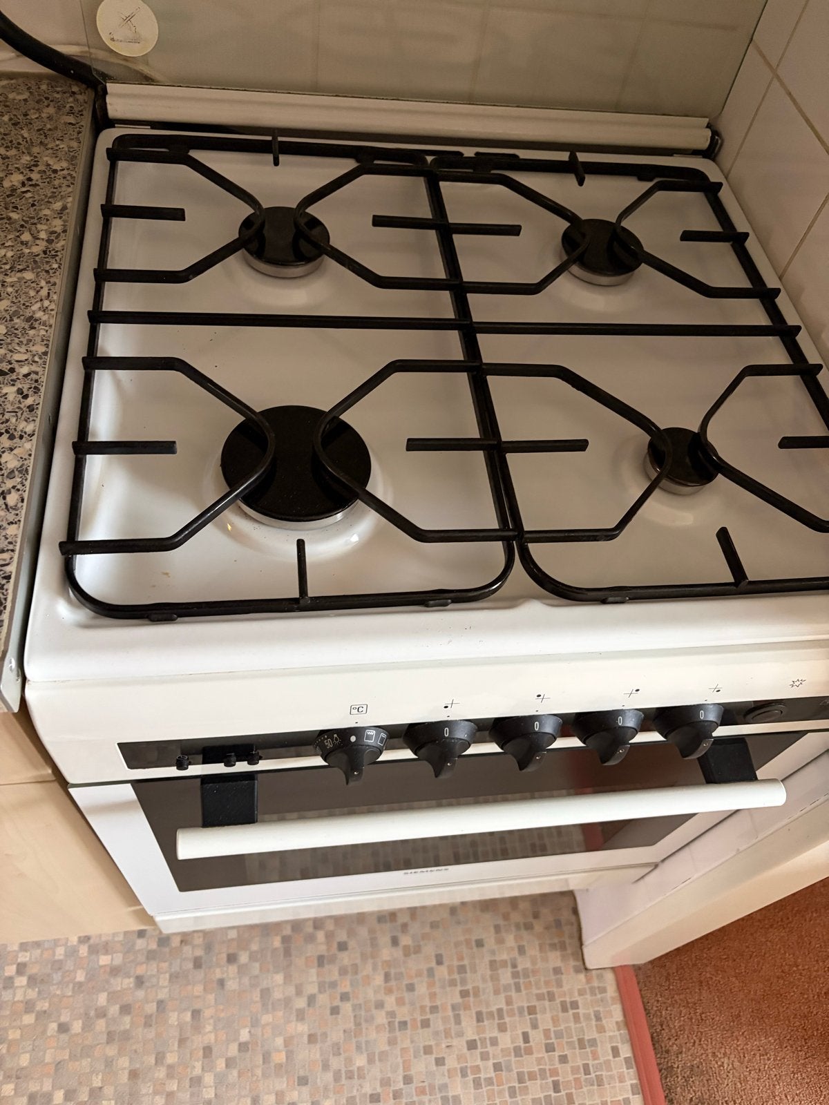 Siemens gasfornuis met oven en opberglade, Witgoed en Apparatuur, Ophalen, Gebruikt, 60 cm of meer, 4 kookzones