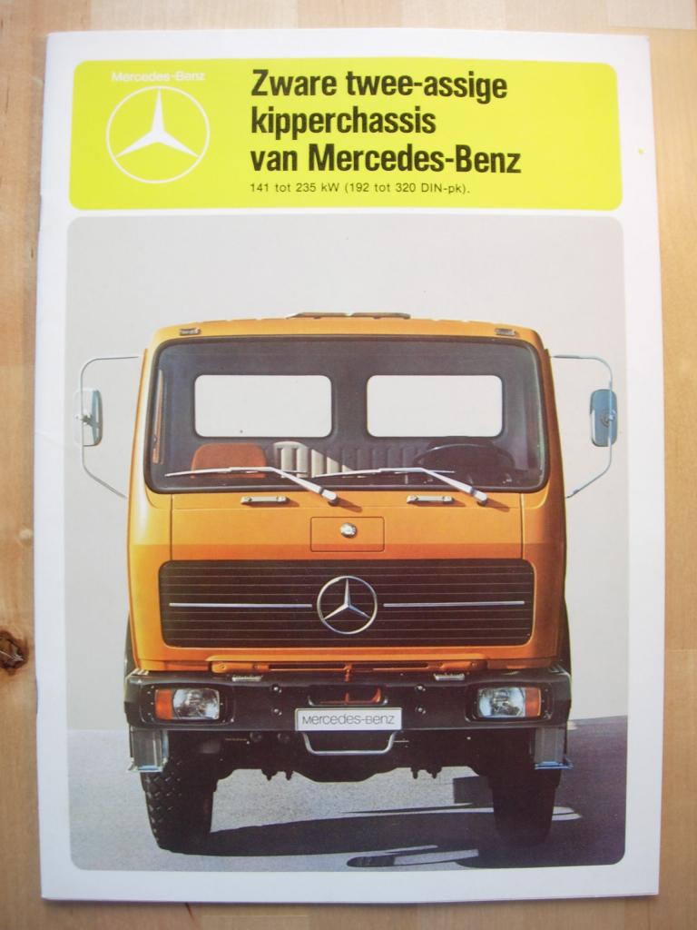 Mercedes Zware Kipper Brochure 1979 1626 t/m 1932, Zo goed als nieuw, Mercees, Mercedes, Ophalen of Verzenden