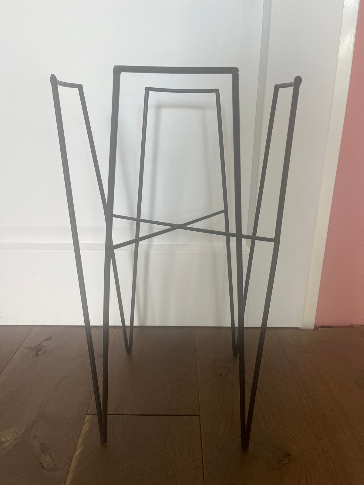Metalen plantenstandaard / bloempot houder, Huis en Inrichting, Woonaccessoires | Overige, Ophalen, Gebruikt, Zwart, Metaal