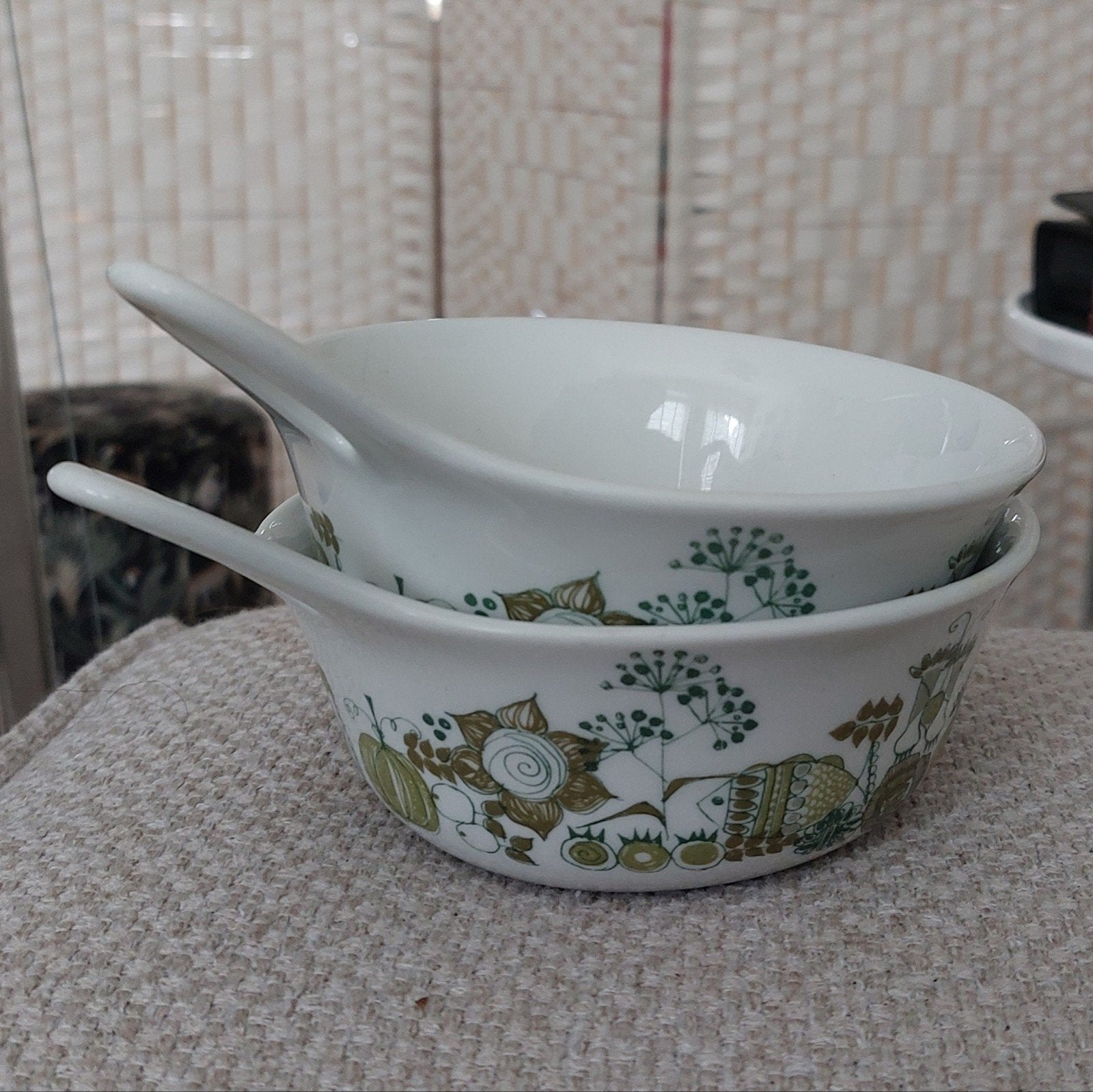 Vintage Noors Turi-design set van 2 kommen, Ophalen of Verzenden