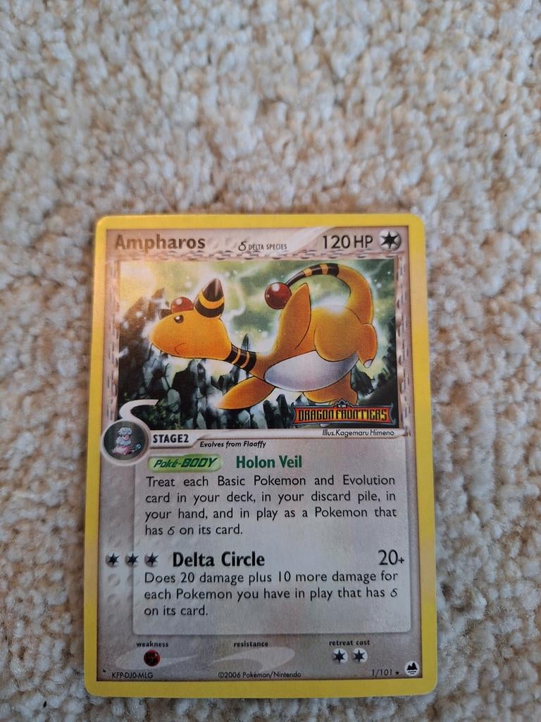 Ampharos 1/101, Ophalen, Gebruikt, Losse kaart