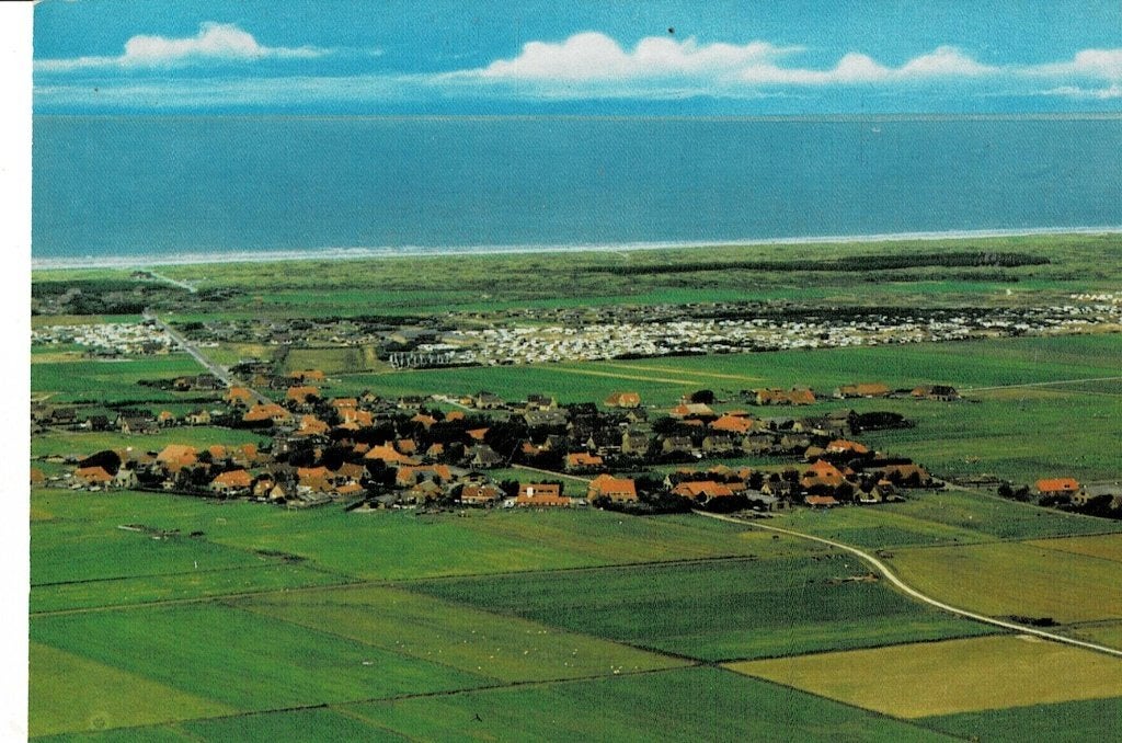 Ameland, Luchtfoto, Ophalen of Verzenden, 1960 tot 1980, Gelopen, Waddeneilanden