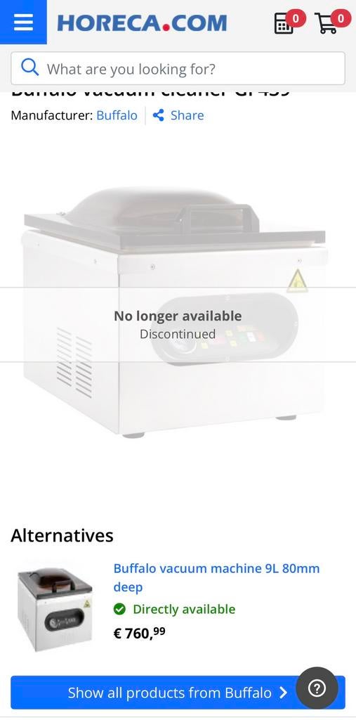 Buffalo food sealer, Ophalen of Verzenden, Zo goed als nieuw
