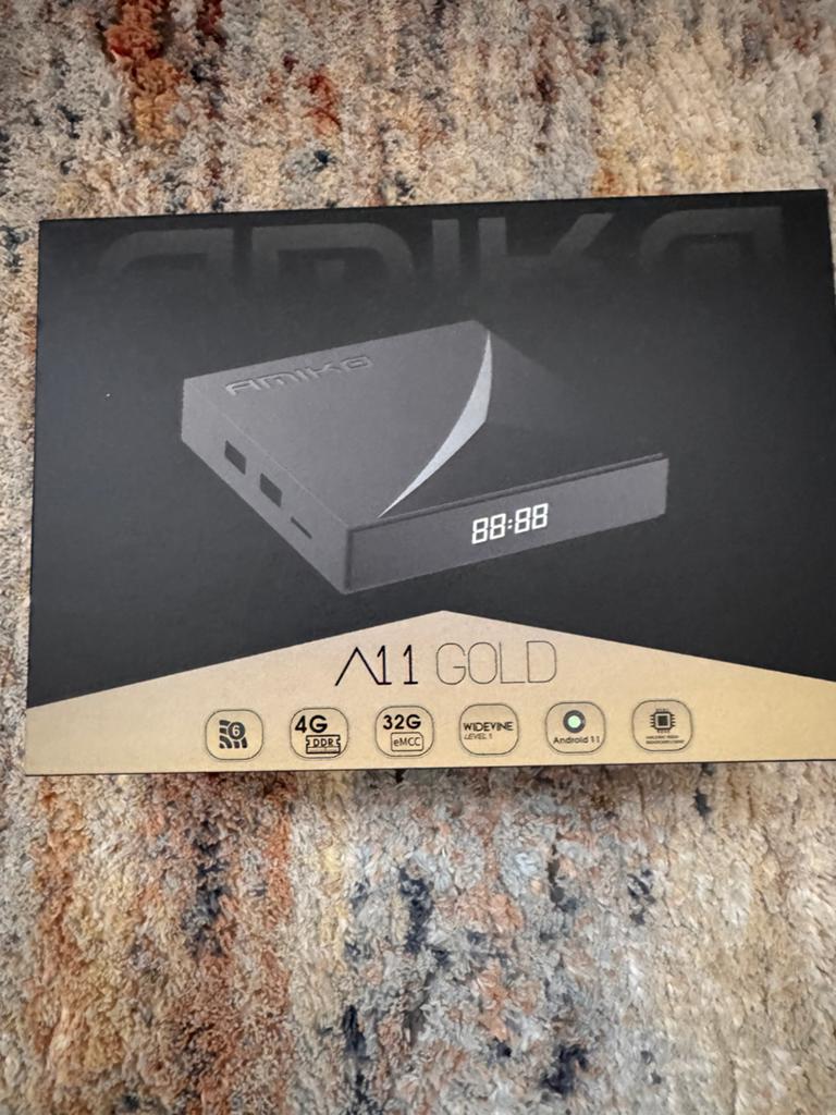 Amiko A11 Gold IPTV Set Top Box in nieuw staat., Ophalen of Verzenden, Zo goed als nieuw, HDMI, Minder dan 500 GB