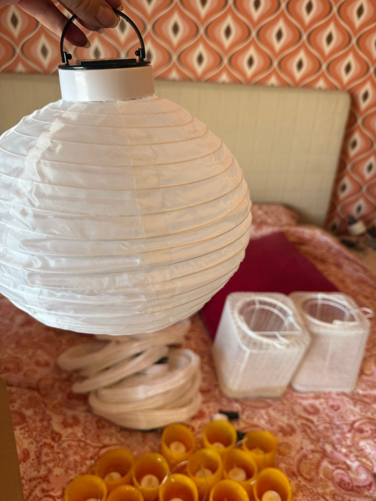 Feest- en Bruiloftversiering: Lampionnen, Kaarsjes, Windlich, Ophalen, Gebruikt, Versiering, Geboorte of Huwelijk