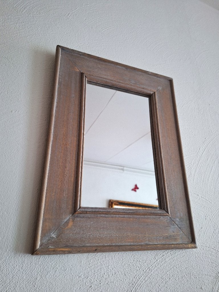 Spiegel white wash 40 x 30 cm, Ophalen, Rechthoekig, Minder dan 50 cm, Minder dan 100 cm