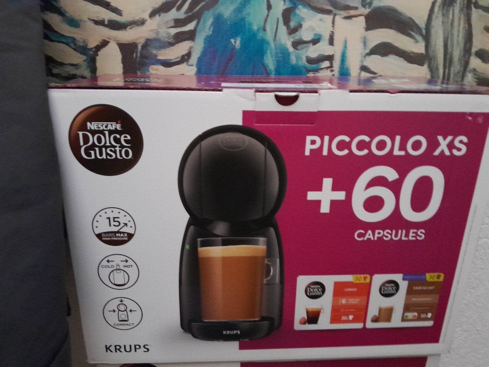 Nescafé Dolce Gusto PiccoloNW XS + 60 capsules, Ophalen, Koffiepads en cups, 1 kopje, Koffiemachine