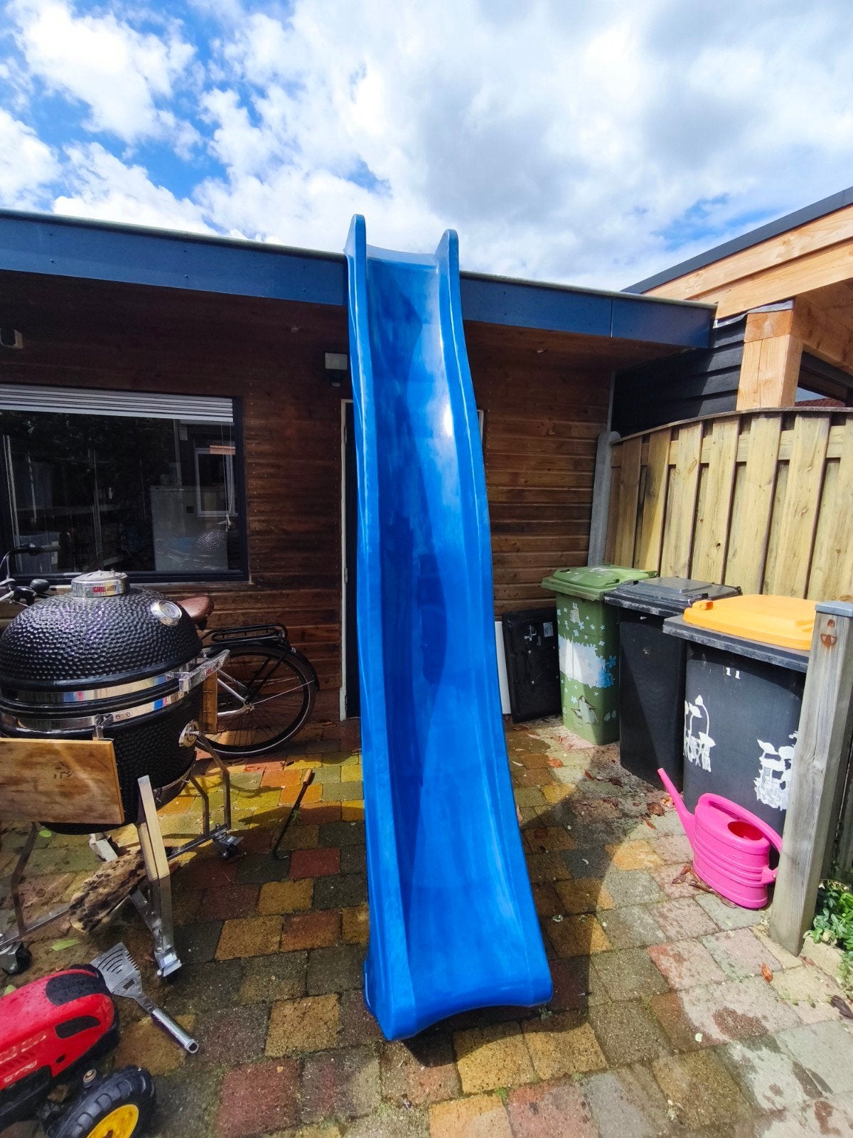 Blauwe glijbaan voor speeltoestel, Kinderen en Baby's, Speelgoed | Buiten | Speeltoestellen, Ophalen, Gebruikt, Glijbaan