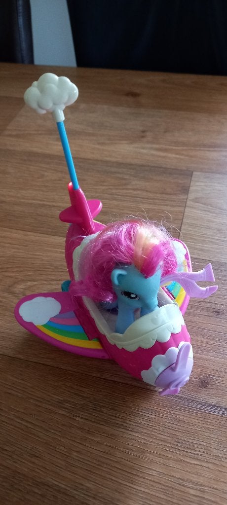 My Little Pony Rainbow Dash vliegtuig en afstandsbediening, Ophalen of Verzenden, Gebruikt
