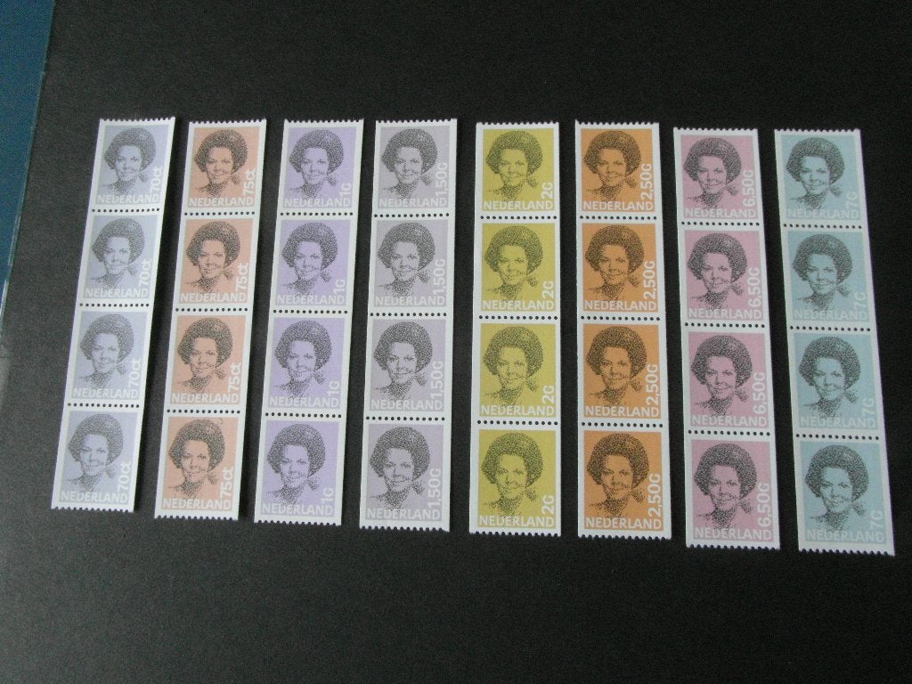 1238a-1251a Beatrix strips van 4 zegels 1981/1990 Postfris, Postzegels en Munten, Ophalen of Verzenden, Na 1940, Postfris