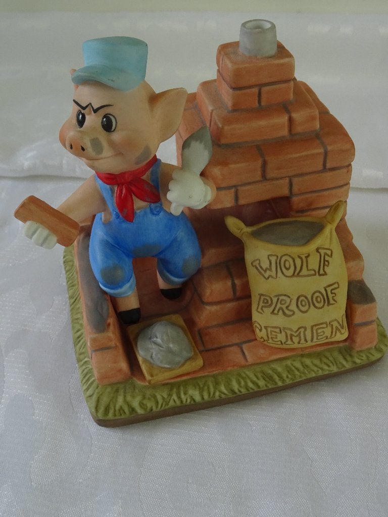 Disney muziekdoos 3 biggetjes speeldoos 3 little pigs retro, Ophalen of Verzenden, Overige figuren, Zo goed als nieuw, Beeldje of Figuurtje