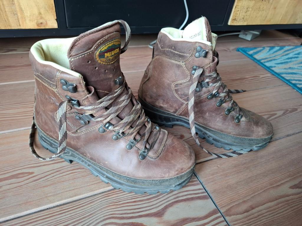 Meindl leren wandelschoenen Digafix maat 42 / 27 cm vibram, Ophalen of Verzenden, Gebruikt, Schoenen