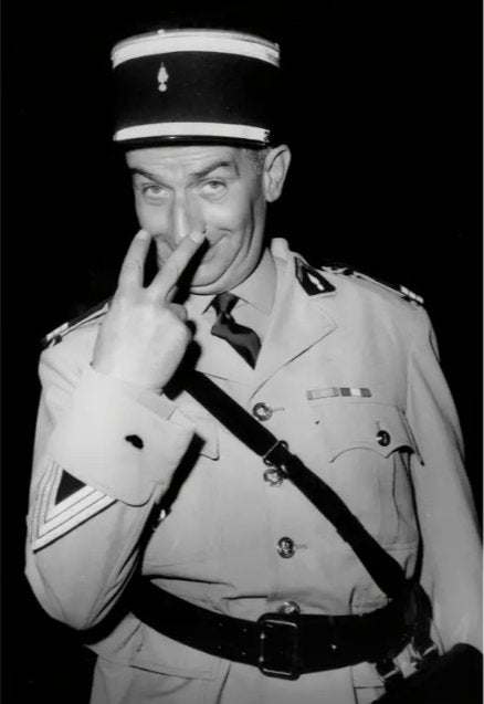 Groot nieuwe gelamineerd canvas van Louis de Funès (45X30), Rechthoekig Staand, Deurposter of groter, Nieuw, Ophalen of Verzenden