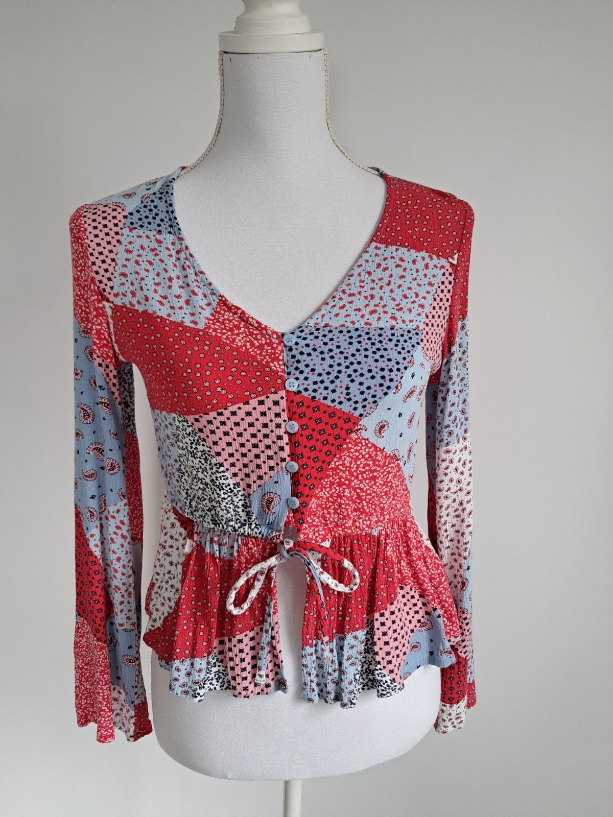 vrolijke monki blouse maat s, Wit, Ophalen of Verzenden, Zo goed als nieuw, Maat 36 (S)