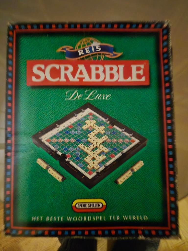 Scrabble De Luxe Reisspel - Zo goed als nieuw, Hobby en Vrije tijd, Gezelschapsspellen | Bordspellen, Spear Spellen, Ophalen of Verzenden