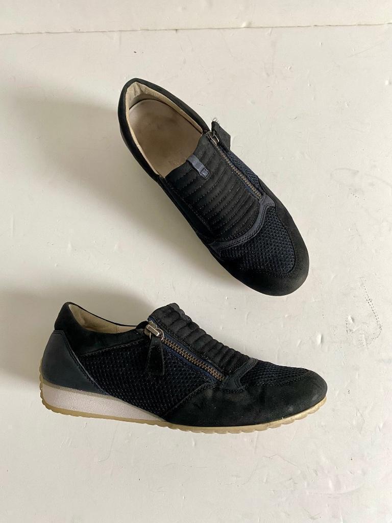 H562 Gabor Comfort maat 38=5 W=G schoenen sneakers d-blauw, Blauw, Gabor, Ophalen of Verzenden, Sneakers of Gympen