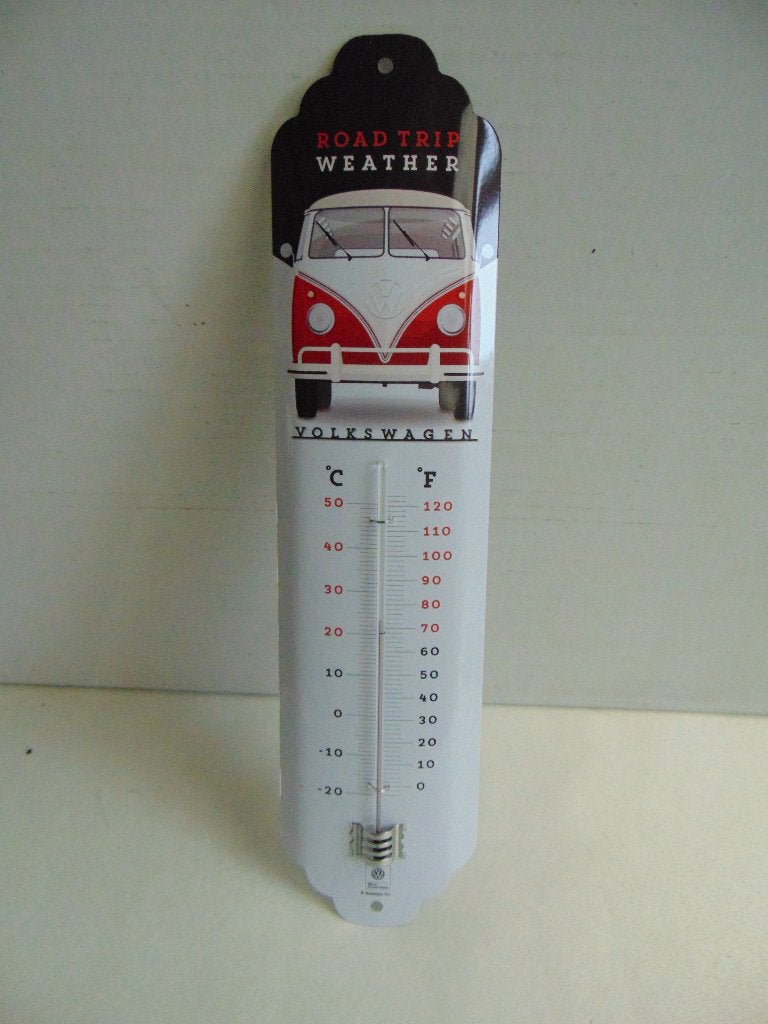 VW. Busje grote blikken thermometer, Ophalen of Verzenden, Zo goed als nieuw, Binnenthermometer