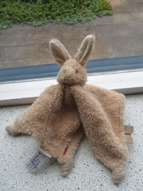 Knuffeldoek konijn Bunny Newborn merk Little Dutch, Little Dutch, Konijn, Ophalen of Verzenden, Zo goed als nieuw