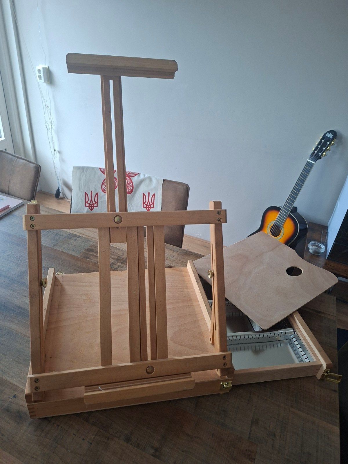 Nieuw ongebruikt inklapbare houten tafelezel / schilderskist, Ophalen of Verzenden, Nieuw, Ezel